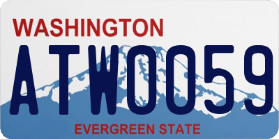 WA license plate ATW0059