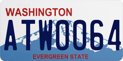 WA license plate ATW0064