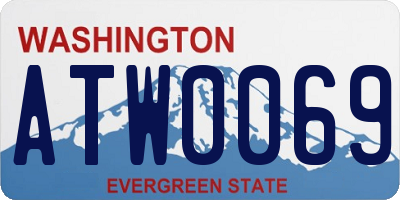 WA license plate ATW0069