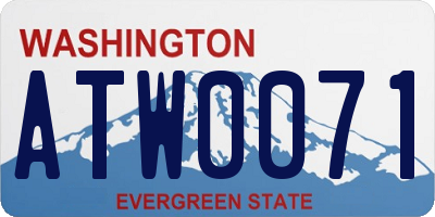 WA license plate ATW0071