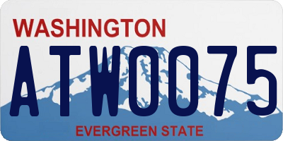 WA license plate ATW0075