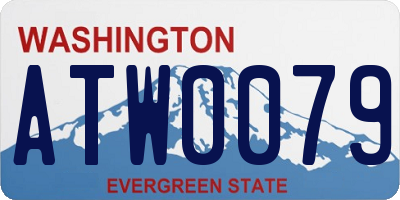 WA license plate ATW0079