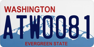 WA license plate ATW0081