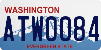 WA license plate ATW0084