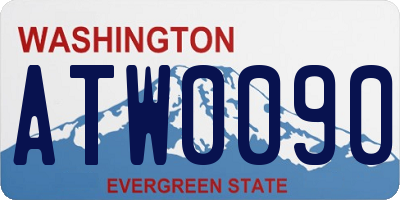 WA license plate ATW0090
