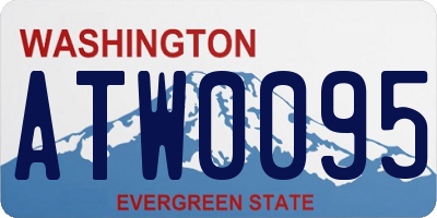 WA license plate ATW0095