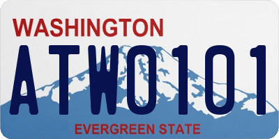 WA license plate ATW0101