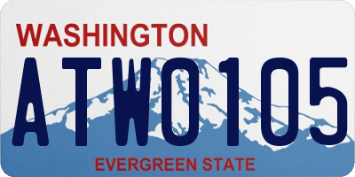 WA license plate ATW0105