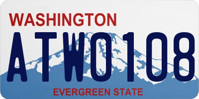 WA license plate ATW0108
