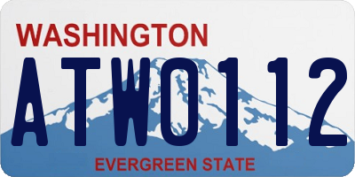 WA license plate ATW0112