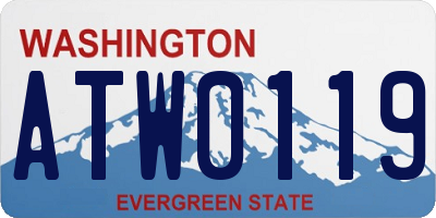 WA license plate ATW0119