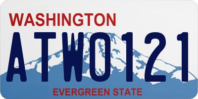 WA license plate ATW0121