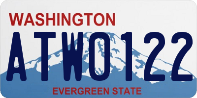 WA license plate ATW0122