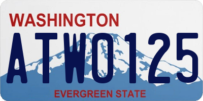 WA license plate ATW0125
