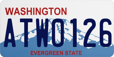 WA license plate ATW0126