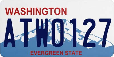WA license plate ATW0127
