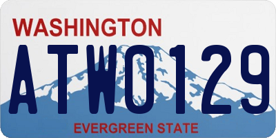 WA license plate ATW0129