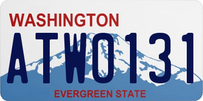 WA license plate ATW0131