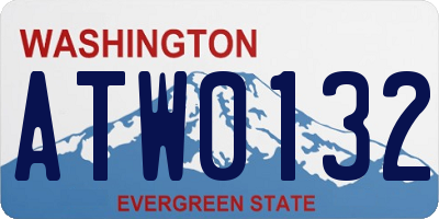 WA license plate ATW0132