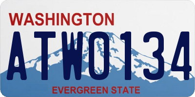 WA license plate ATW0134