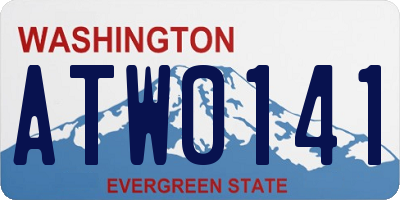 WA license plate ATW0141