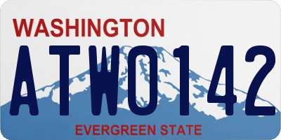 WA license plate ATW0142