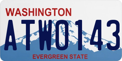 WA license plate ATW0143