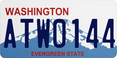 WA license plate ATW0144