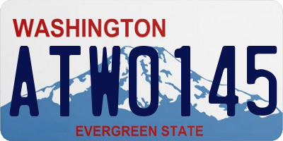 WA license plate ATW0145