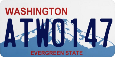 WA license plate ATW0147