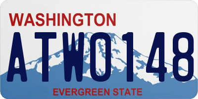 WA license plate ATW0148