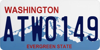 WA license plate ATW0149
