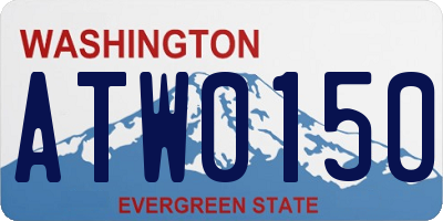 WA license plate ATW0150