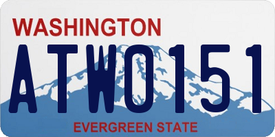 WA license plate ATW0151