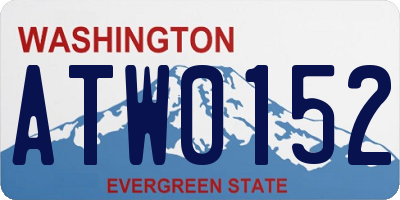 WA license plate ATW0152