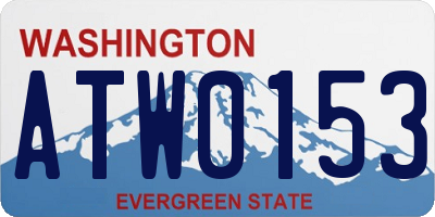WA license plate ATW0153