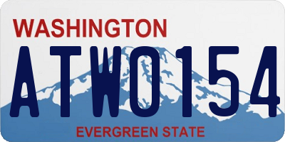 WA license plate ATW0154