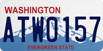 WA license plate ATW0157