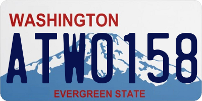 WA license plate ATW0158