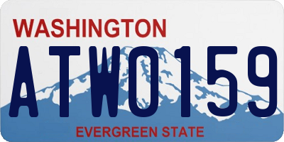 WA license plate ATW0159