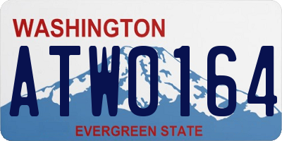 WA license plate ATW0164