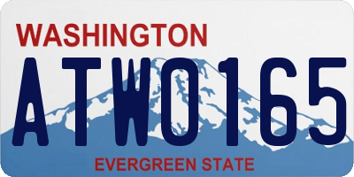 WA license plate ATW0165