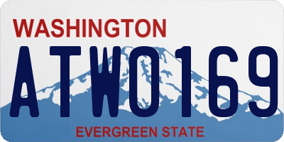 WA license plate ATW0169