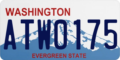 WA license plate ATW0175