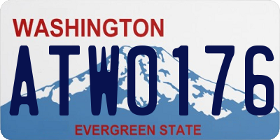 WA license plate ATW0176