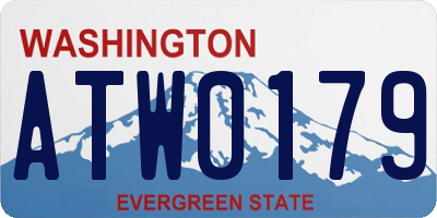 WA license plate ATW0179