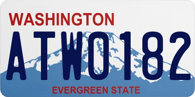WA license plate ATW0182
