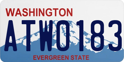 WA license plate ATW0183