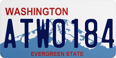 WA license plate ATW0184