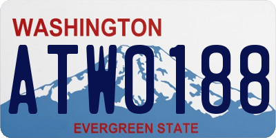 WA license plate ATW0188